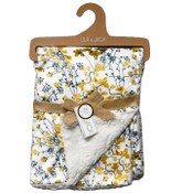 Wholesale - Mustard Flowers Printed Mink/Sherpa Backing Throw C/P 48, UPC: 195010009652